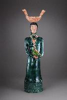 Ceramic Sculpture of Altar Deity The Dragon Protector  inspired by an upbringing in Hong Kong  by Antonia Tuppy Lawson
