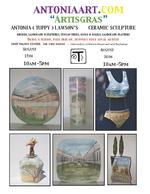 poster of antoniaart ceramic sculpture at Artigras Fort Mason Aug 15/16 09