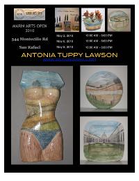 flyer of ceramic landscape art pieces by Antonia Tuppy Lawson