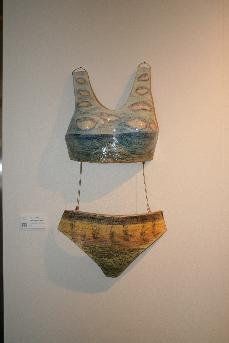 Ceramic sculptures beach bikini at Palo Alto research center