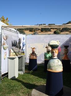 Ceramic sculpture booth at Phillip Glashoff's Fairfield Show