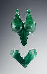Ceramic Bikini Lingerie Life size Fine art Sculpture Green Jade glazed created by Bay Area Artist and Ceramic sculptor Antonia Tuppy Lawson